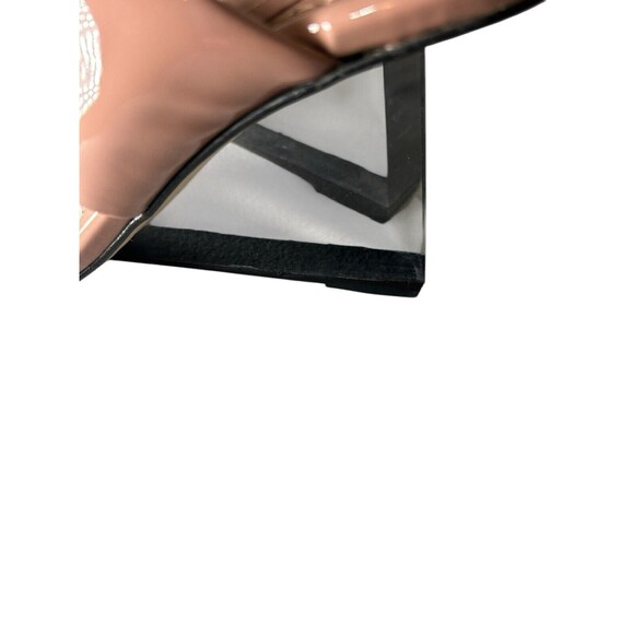 GOOD AMERICAN Women's Dusty Patent Lucite Wedge Size 4 Thong Sandals- Read - Picture 4 of 12